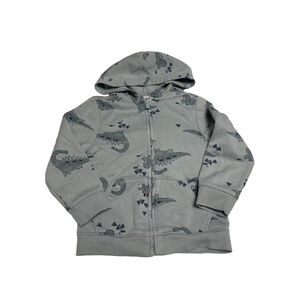 Boys Old Navy Hoodie Size 4T light green Dinosaur Print